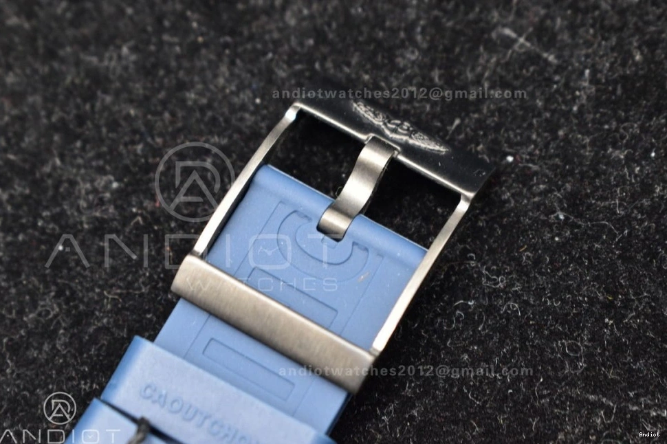 Rubber Automatic A2824 44 Black Black Blue TF Strap Best Superocean Dial 1:1 Edition Bezel On 0417